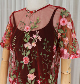 A view Blouse 'Fuchsia' - Bordeaux /Rose - A View