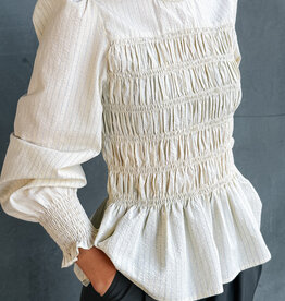 Blouse Stripe Crepe 'Possa' - Light Yellow - Neo Noir