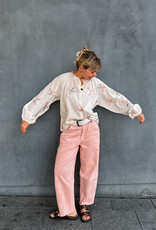 Seventy +Mochi Jeans High Rise Barrel 'Bo' - Cloud Peony Pink - Seventy + Mochi
