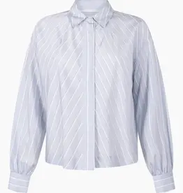 Another Label Blouse 'Fyona' - Blue White Stripe - Another-Label
