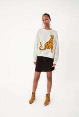 Lollys Laundry Sweater 'Sydney Leopard' - White - Lollys Laundry
