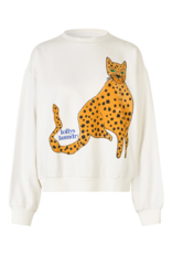 Lollys Laundry Sweater 'Sydney Leopard' - White - Lollys Laundry