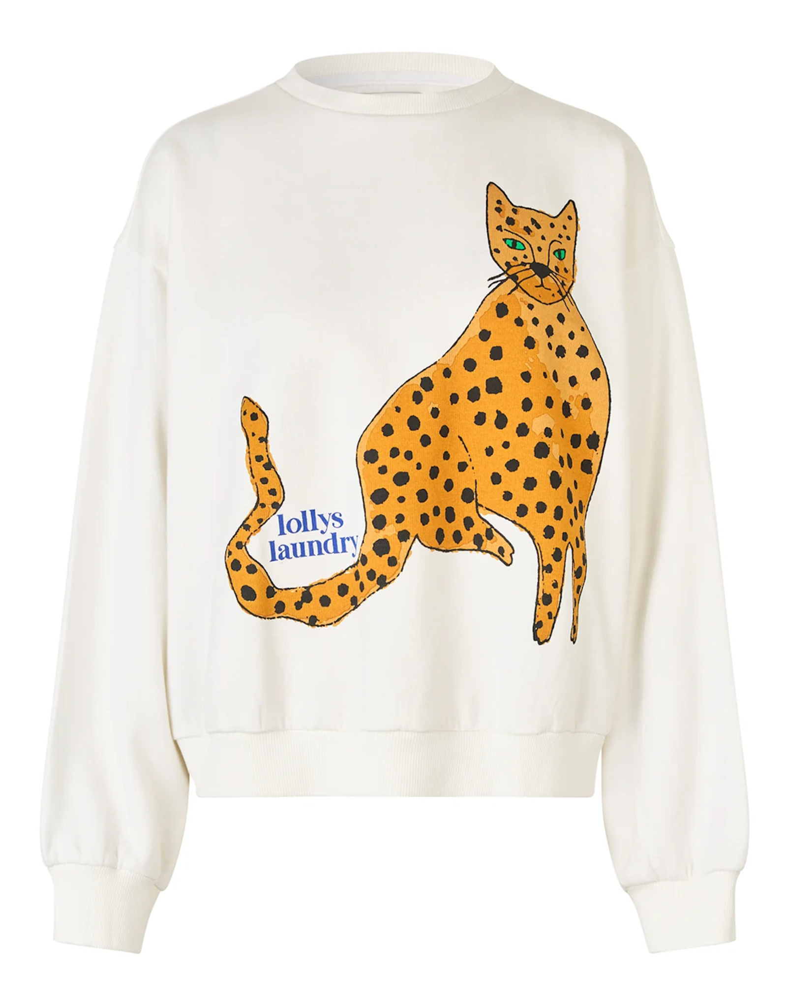 Lollys Laundry Sweater 'Sydney Leopard' - White - Lollys Laundry
