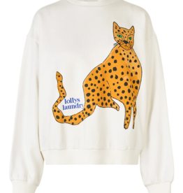 Lollys Laundry Sweater 'Sydney Leopard' - White - Lollys Laundry