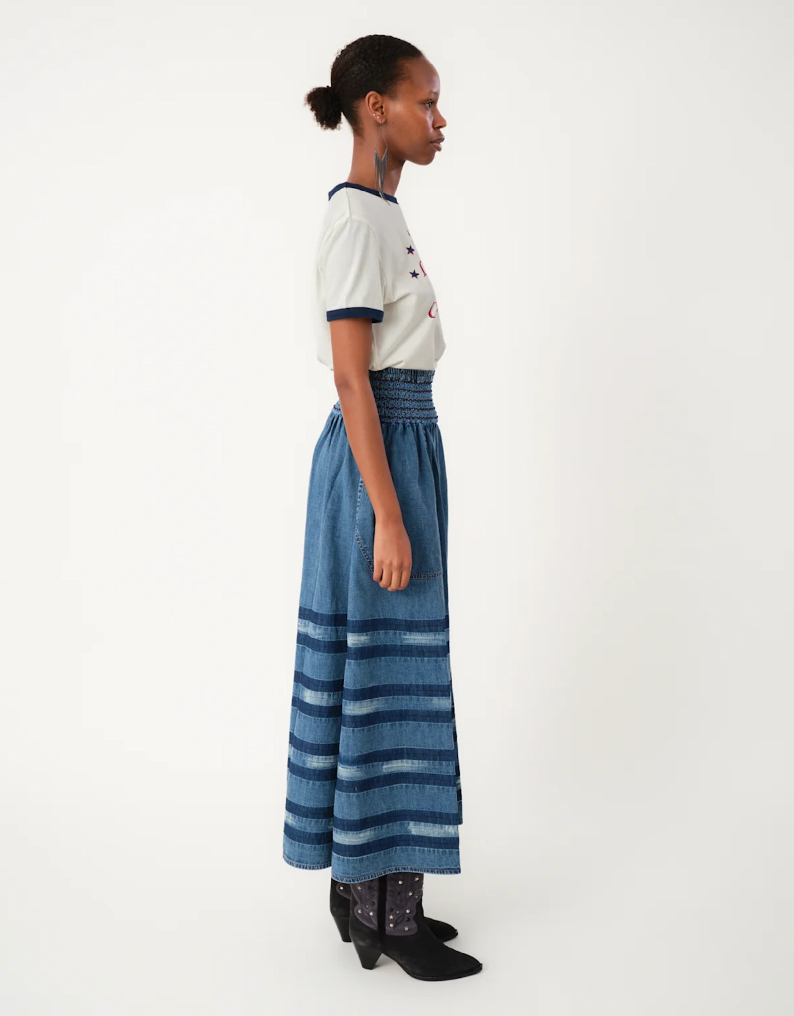 Lollys Laundry Rok Maxi 'Amond' - Blue - Lollys Laundry