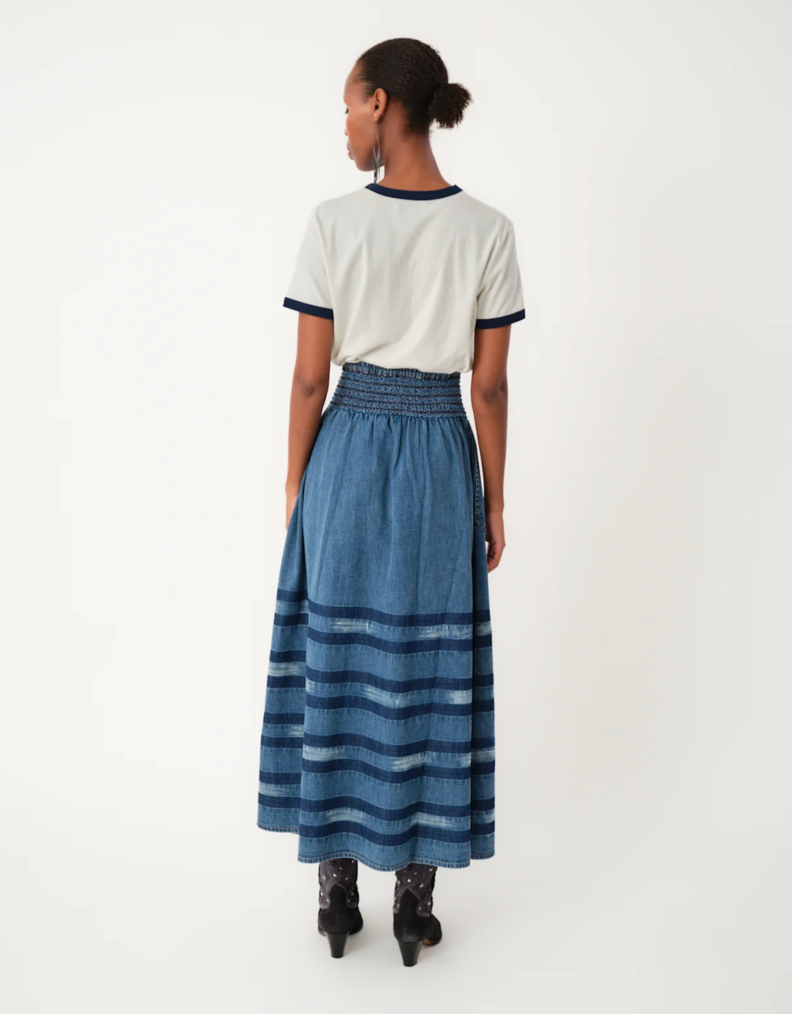Lollys Laundry Rok Maxi 'Amond' - Blue - Lollys Laundry