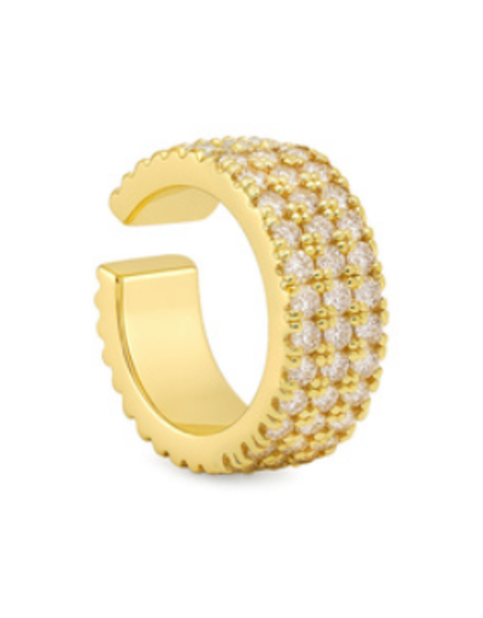 Billion Avenue Flat Diamond Earcuff - Gold - Billion Avenue