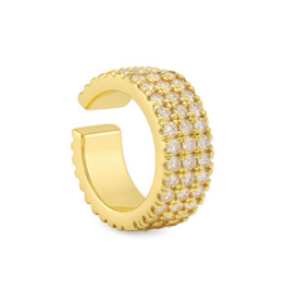 Billion Avenue Flat Diamond Earcuff - Gold - Billion Avenue