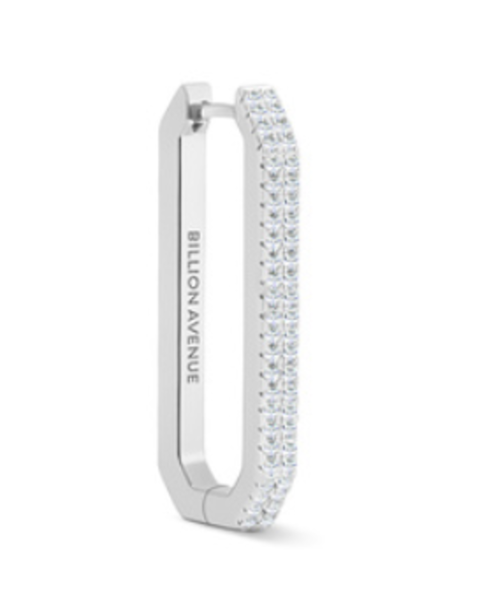Billion Avenue Octa Long Diamond Earring  - Silver - Billion Avenue