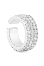 Billion Avenue Flat Diamond Earcuff - Silver - Billion Avenue