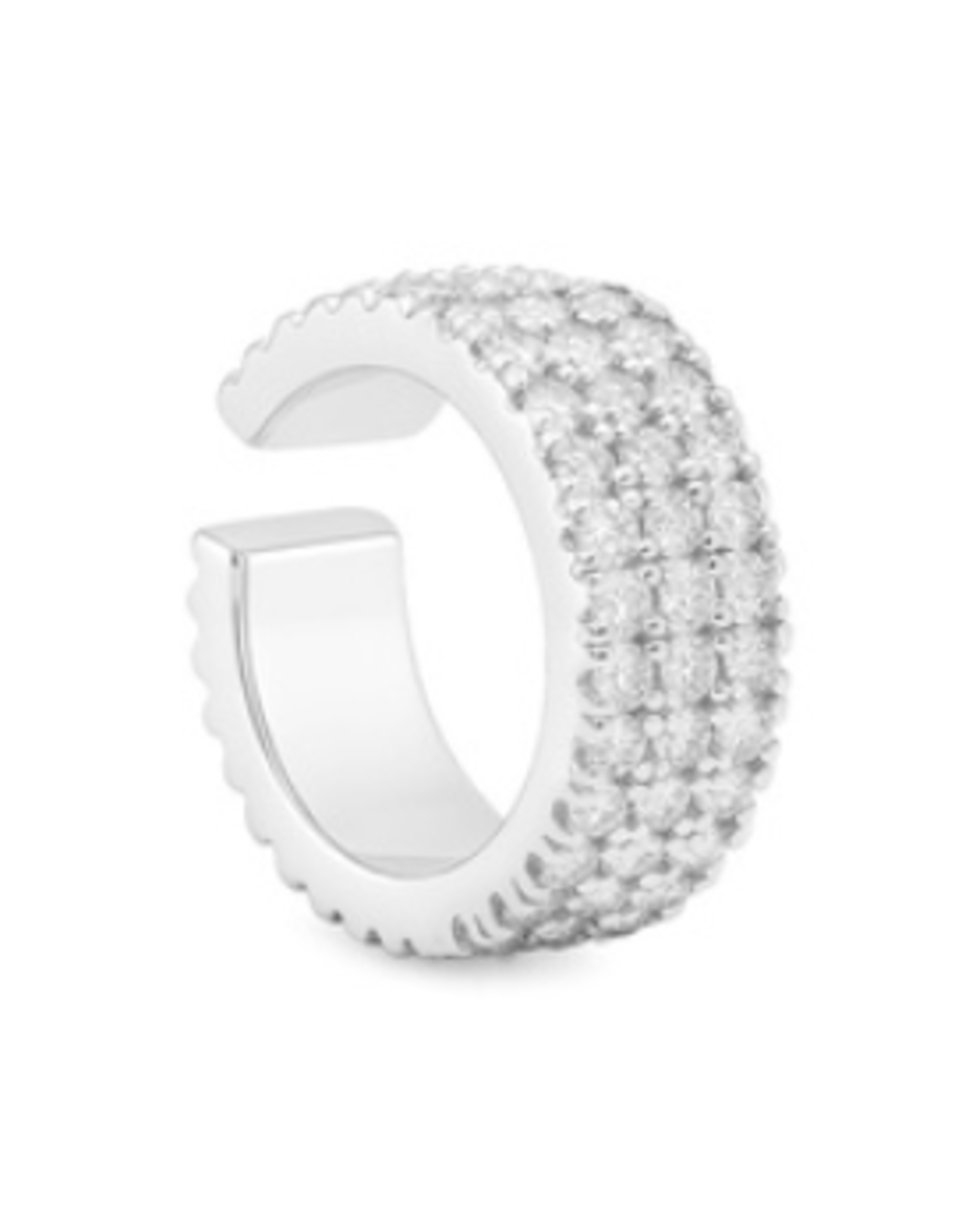 Billion Avenue Flat Diamond Earcuff - Silver - Billion Avenue