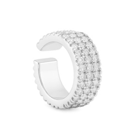 Billion Avenue Flat Diamond Earcuff - Silver - Billion Avenue