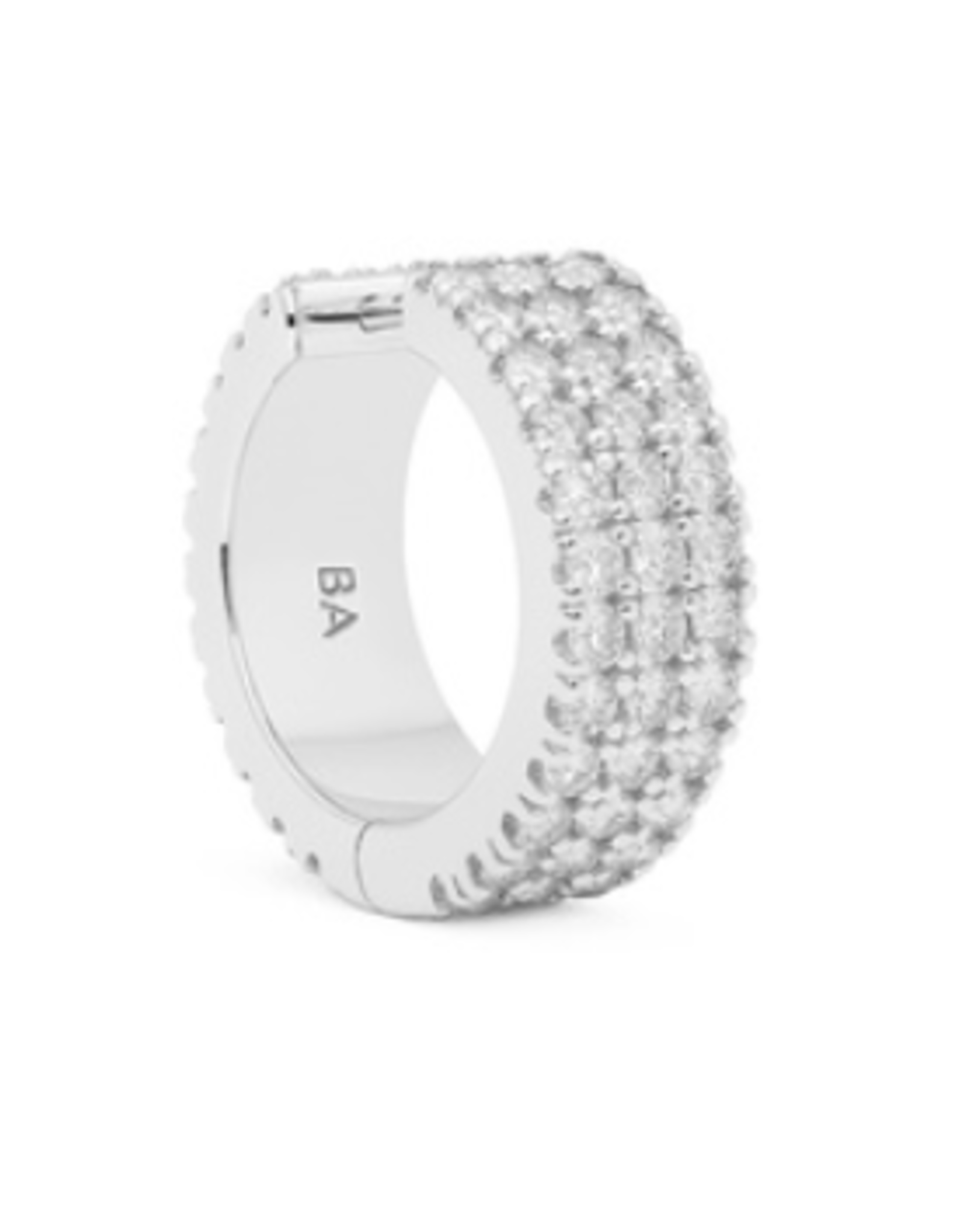 Billion Avenue Flat Diamond Earring - Silver - Billion Avenue