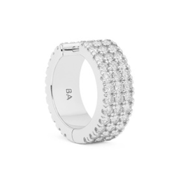 Billion Avenue Flat Diamond Earring - Silver - Billion Avenue