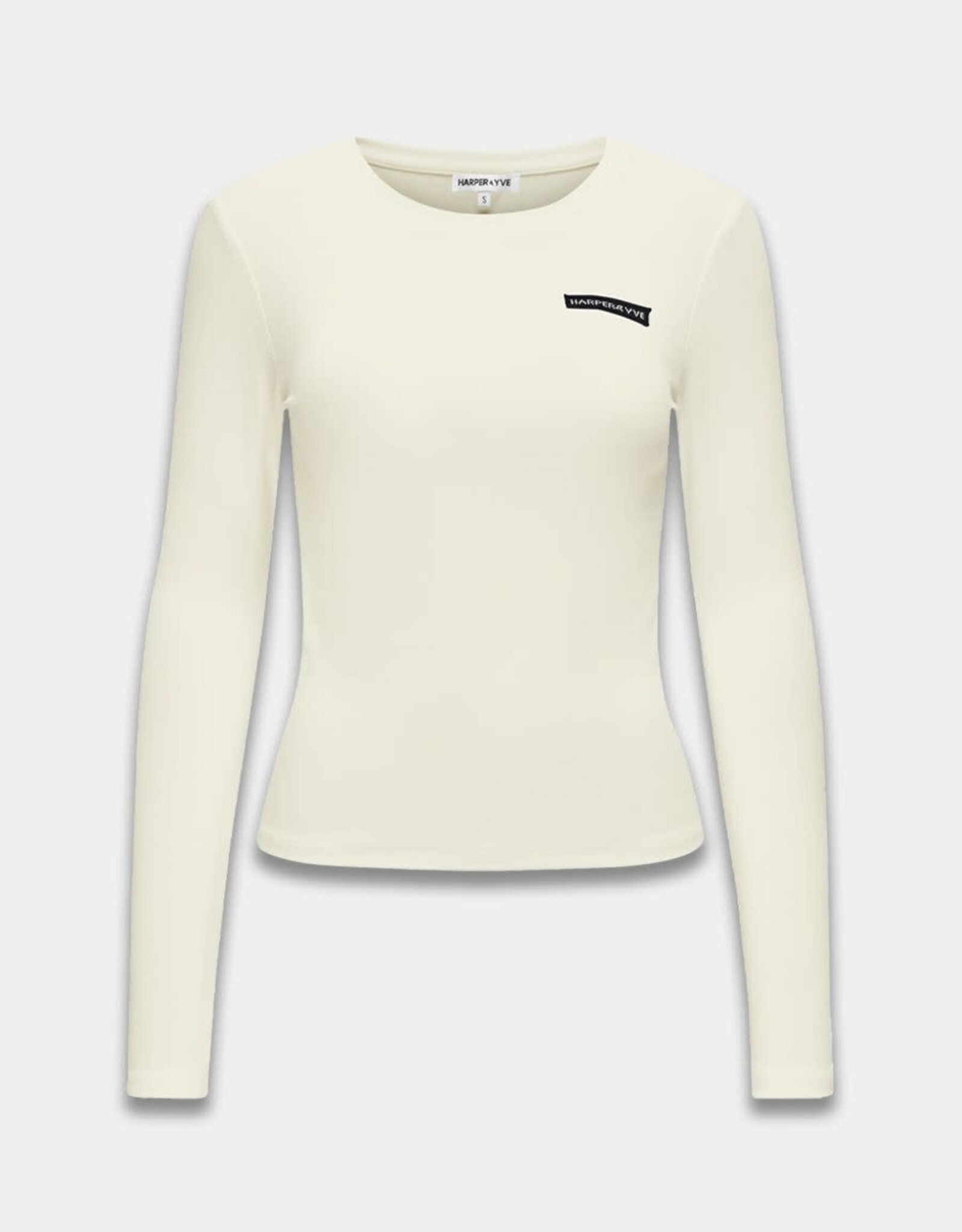 Harper&Yve T-Shirt Lange Mouw 'Lolita' - Ecru - Harper&Yve