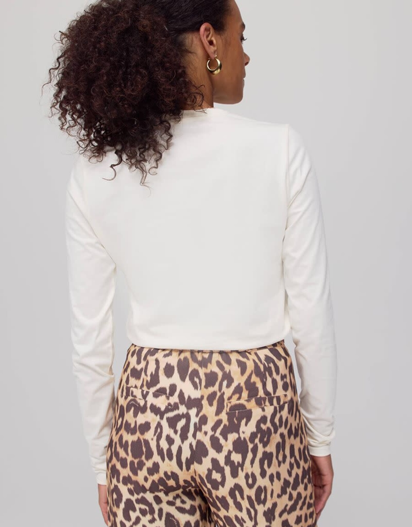 Harper&Yve T-Shirt Lange Mouw 'Lolita' - Ecru - Harper&Yve