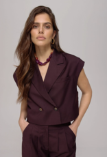 Harper&Yve Blazer Zonder Mouw 'Esmee' - Dark Fudge - Harper&Yve