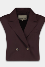 Harper&Yve Blazer Zonder Mouw 'Esmee' - Dark Fudge - Harper&Yve