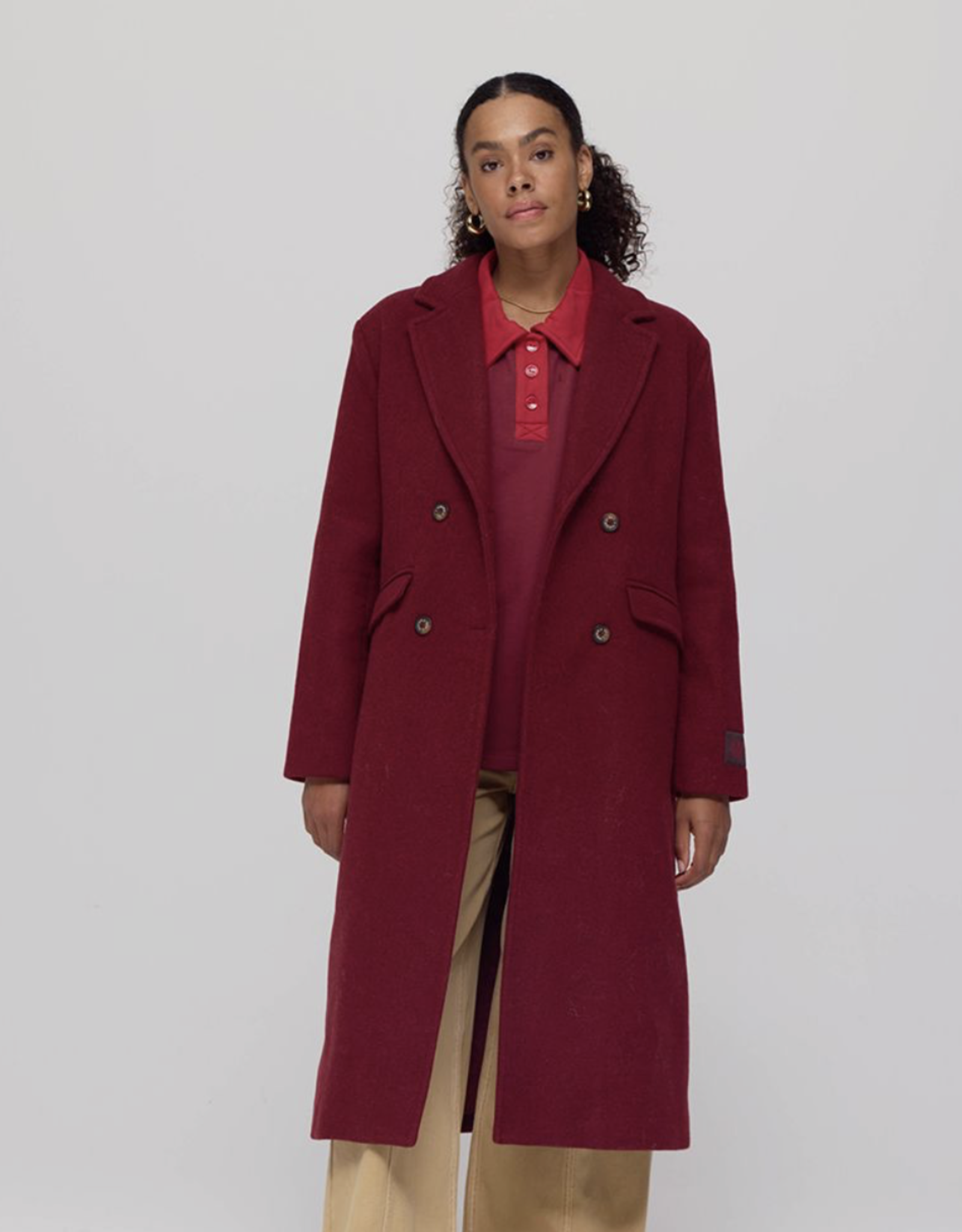 Harper&Yve Mantel 'Hazel' - Wine Berry - Harper&Yve