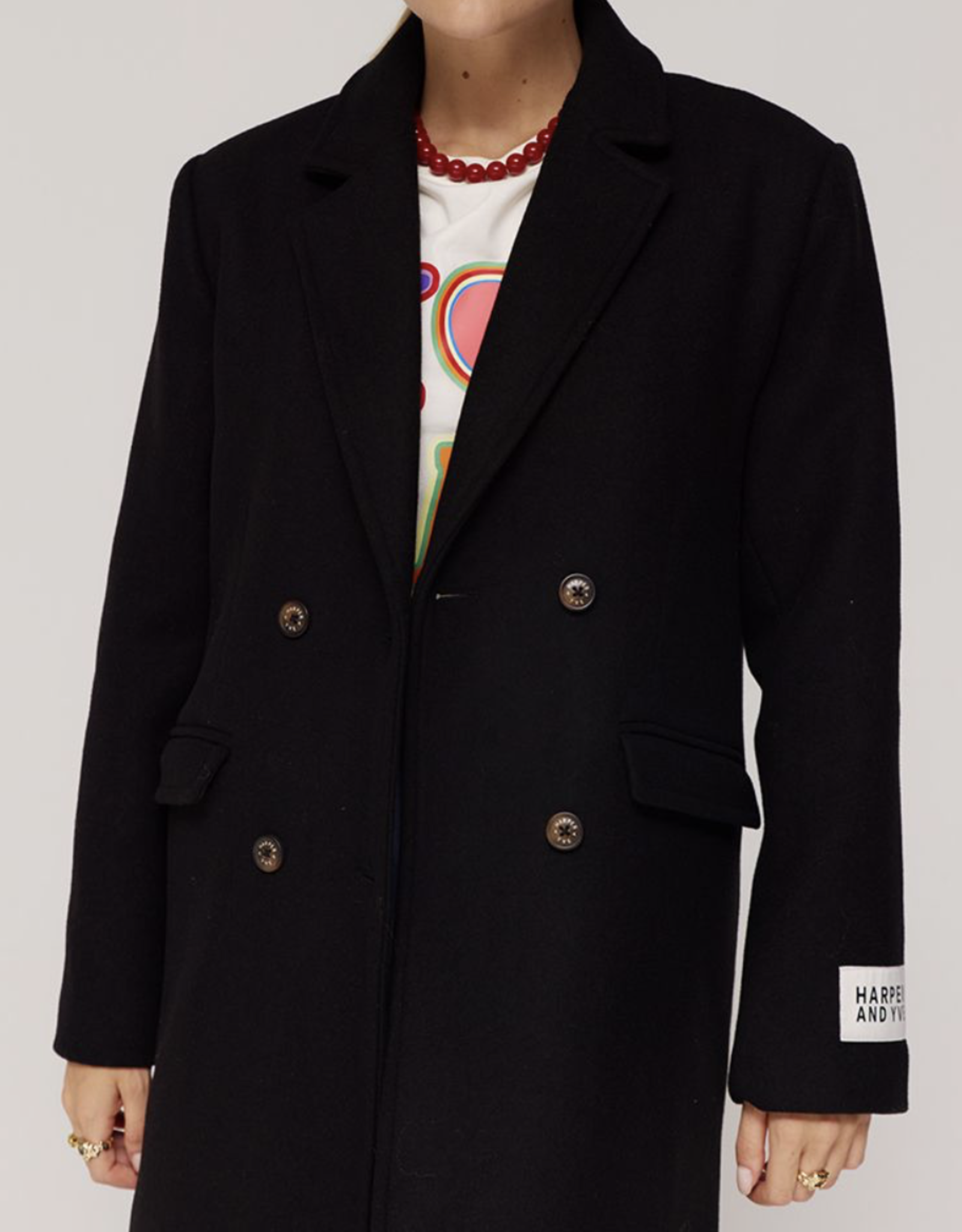 Harper&Yve  Mantel 'Hazel' - Black - Harper&Yve
