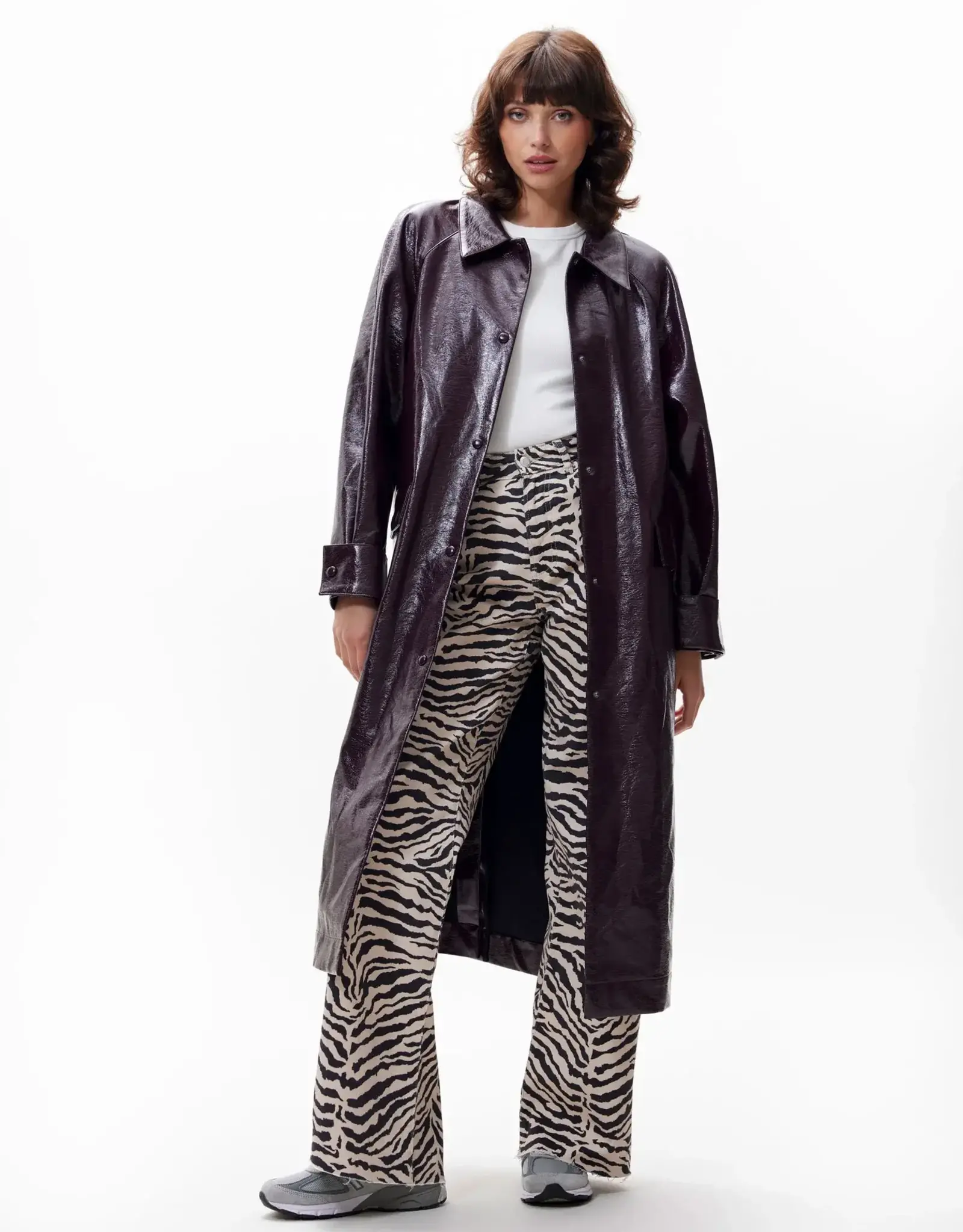 Catwalk Junkie Jacket Long 'Vegan Leather' - Fudge - Catwalk Junkie