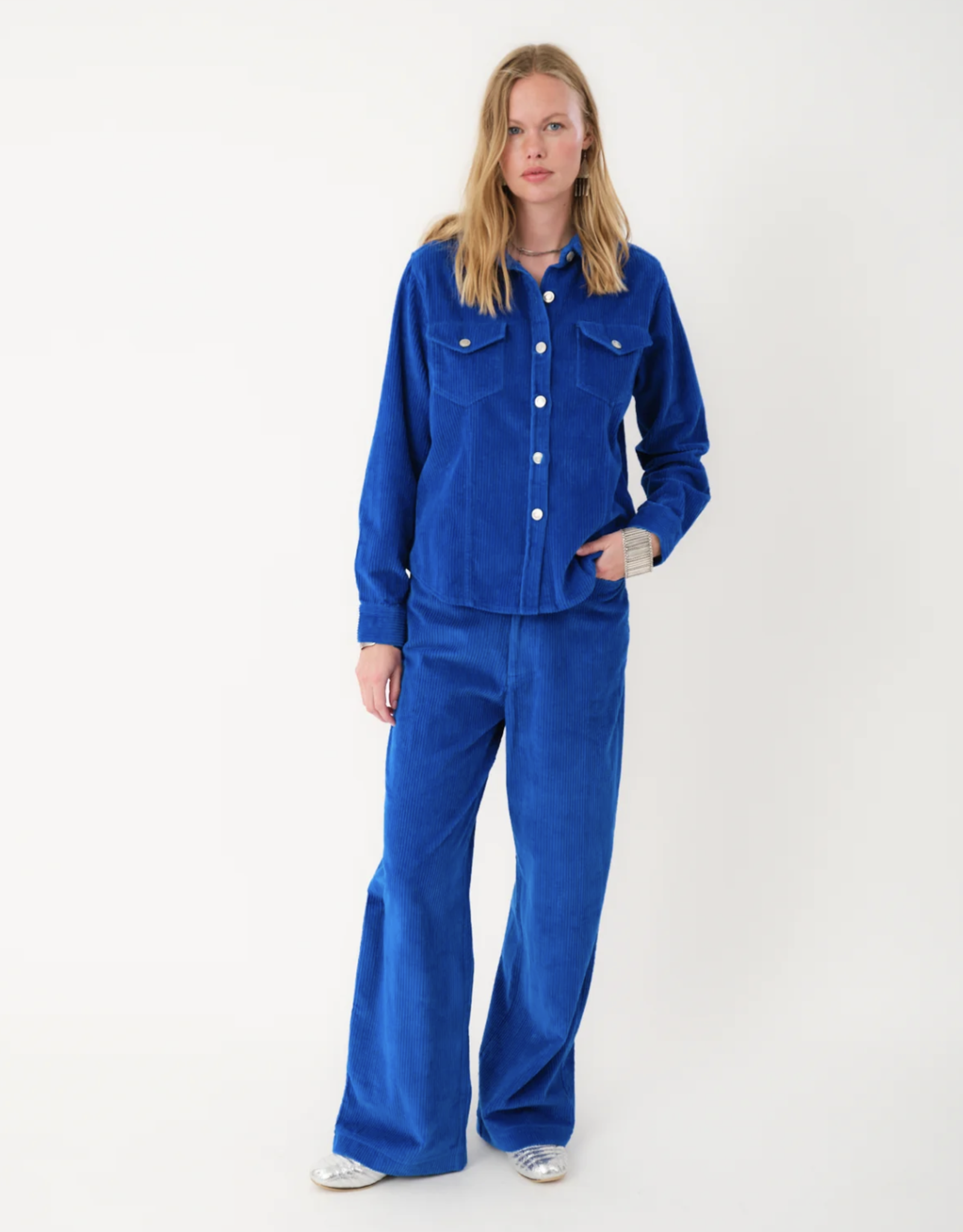 Lollys Laundry Broek 'Florida' - Neon Blue - Lollys Laundry
