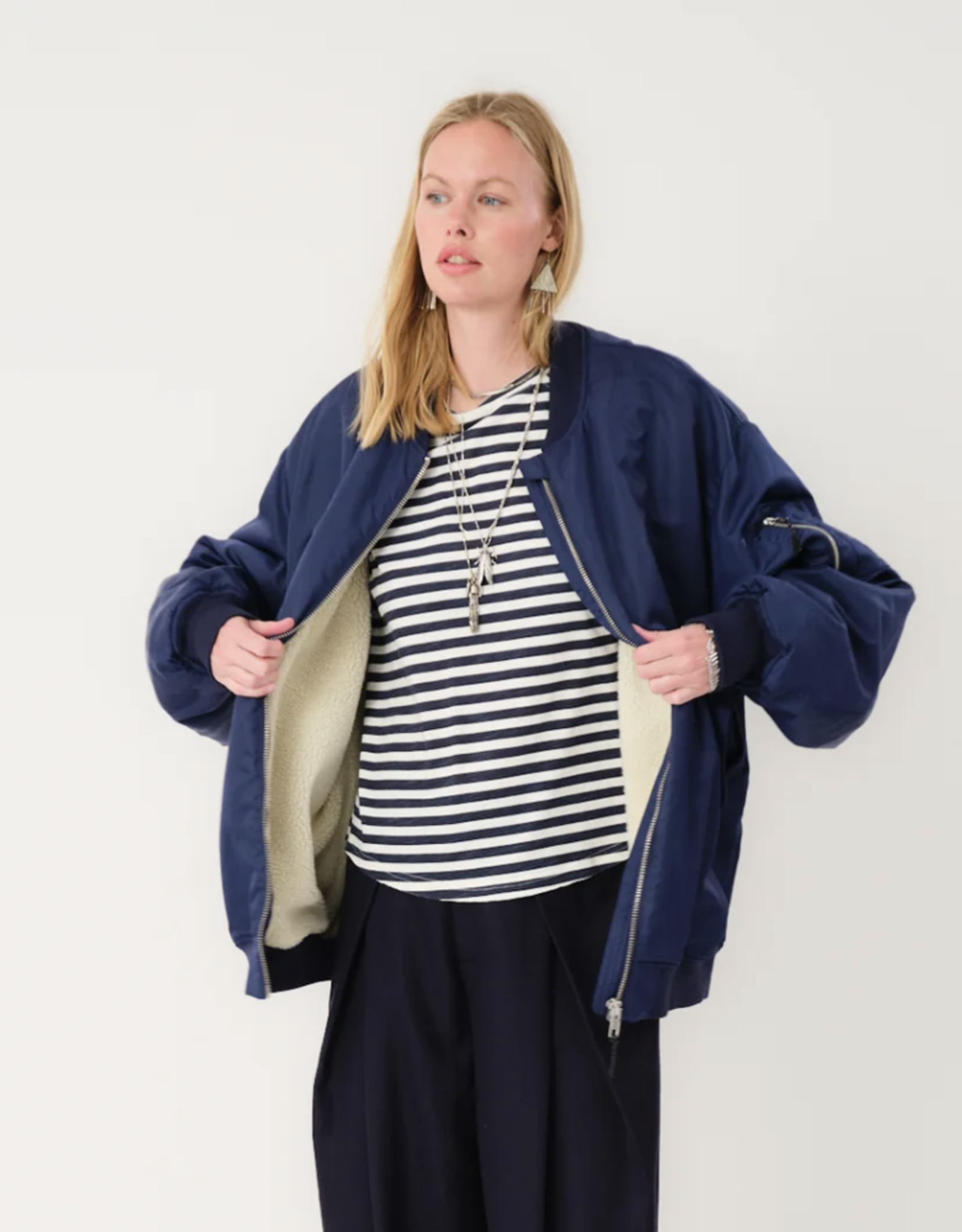 Lollys Laundry Bomber 'Lila' - Dark Navy - Lollys Laundry