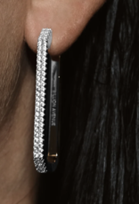 Billion Avenue Octa Long Diamond Earring  - Silver - Billion Avenue