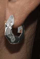 Billion Avenue Molten Kos Earring 20MM - Silver - Billion Avenue