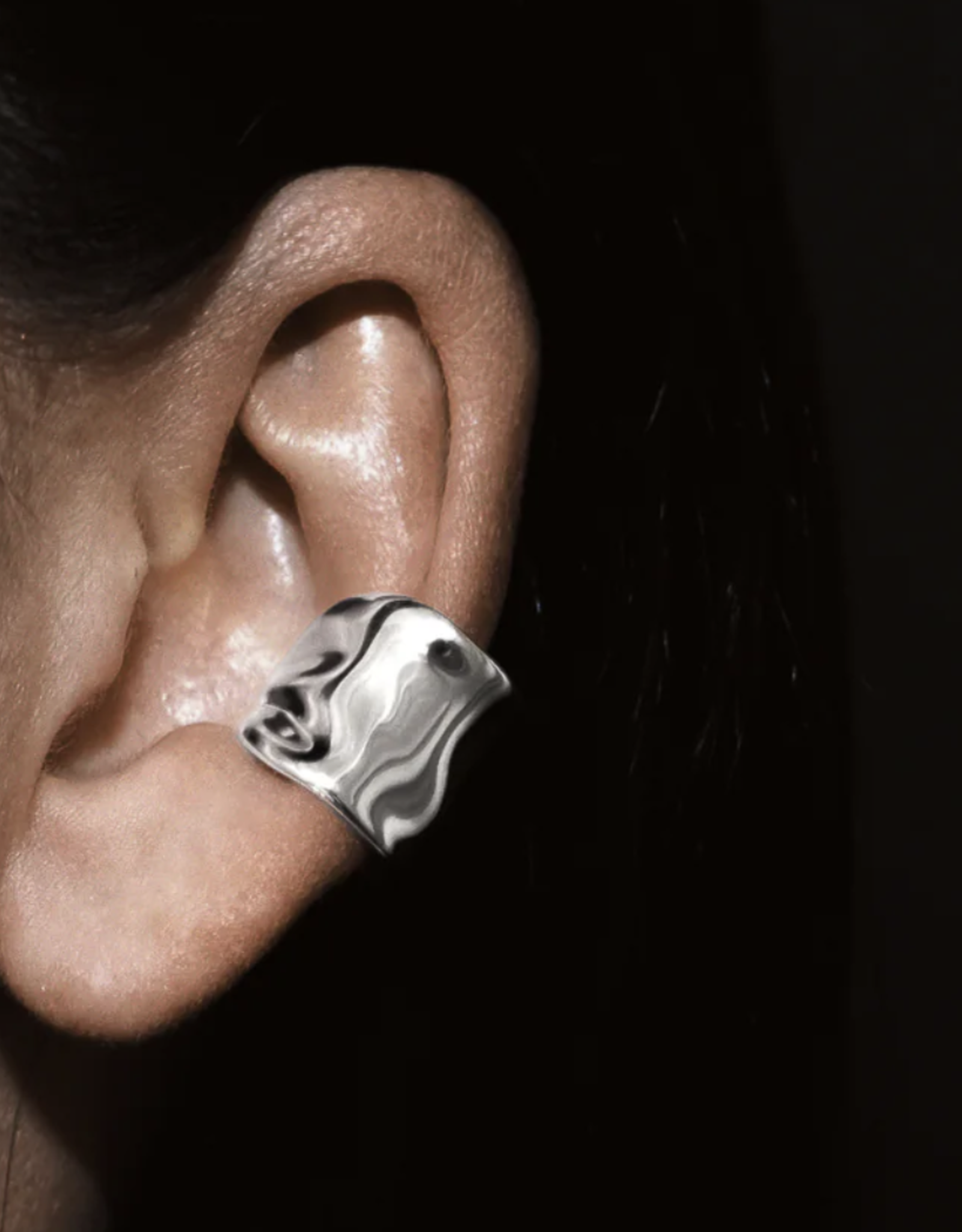 Billion Avenue Molten Ara Earcuff - Silver - Billion Avenue