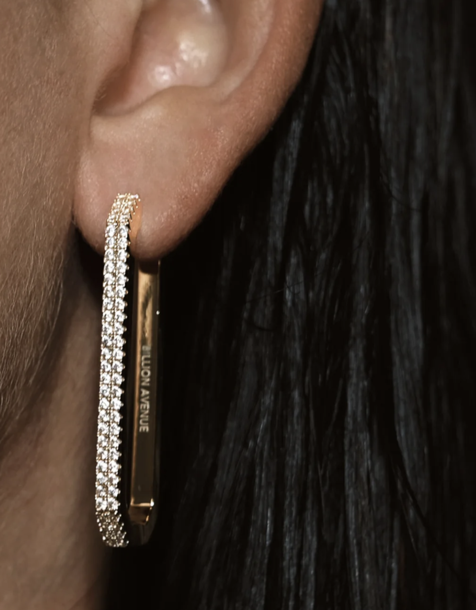 Billion Avenue Octa Long Diamond Earring  - Gold - Billion Avenue
