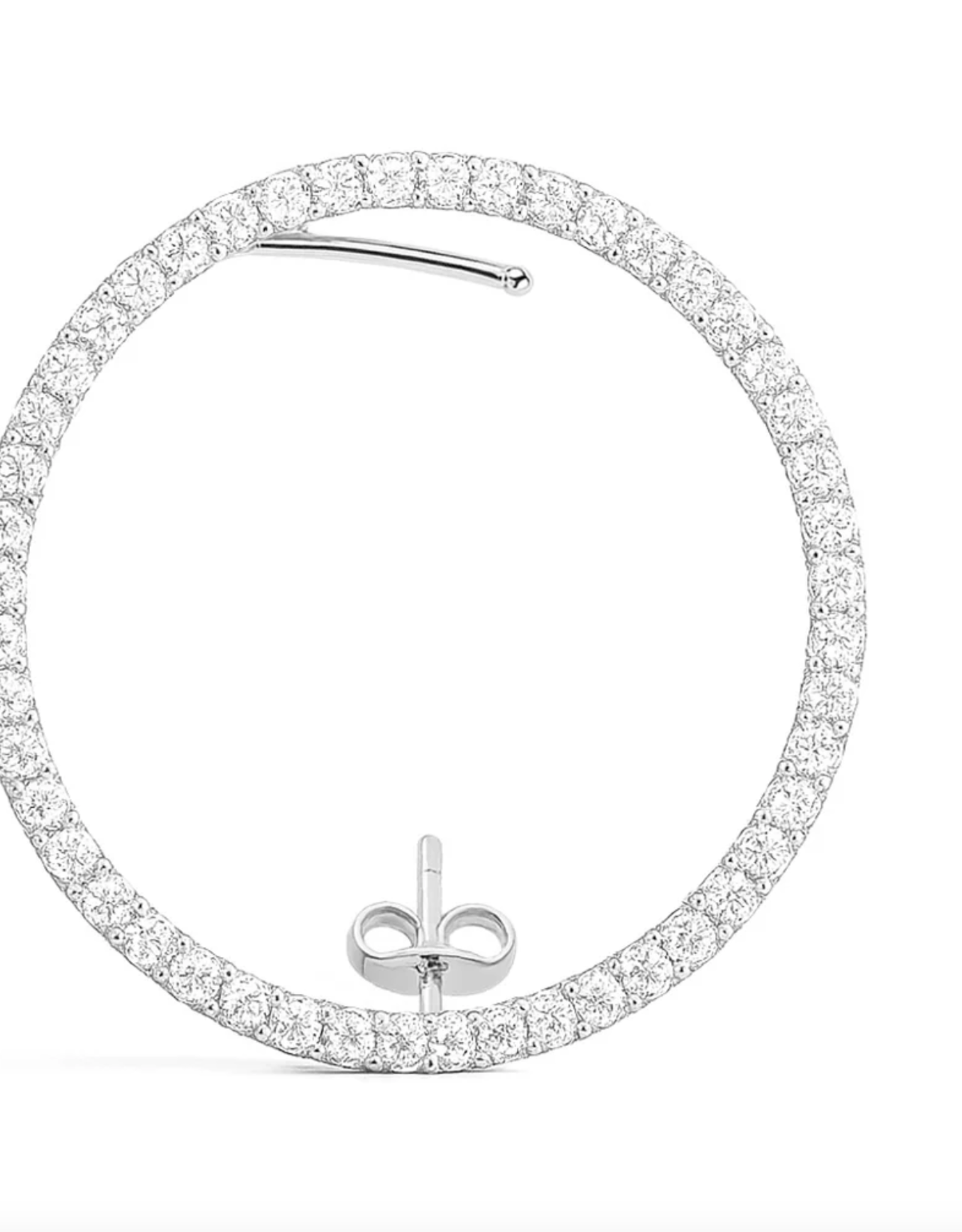 Billion Avenue Kay Diamond Earstud Right - Silver - Billion Avenue