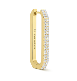 Billion Avenue Octa Long Diamond Earring  - Gold - Billion Avenue