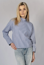 Bô-Dôme Blouse 'Charlie' - Blue Stripe - Bô-Dôme
