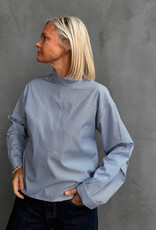 Bô-Dôme Blouse 'Charlie' - Blue Stripe - Bô-Dôme