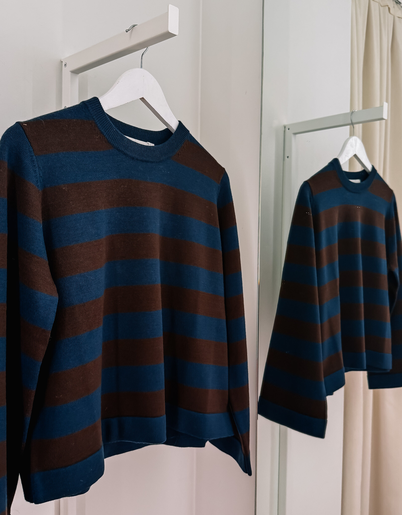 The Tiny Big Sister Pull  Striped 'Chloe' - Navy/Chocolate  - The Tiny Big Sister