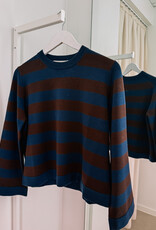 The Tiny Big Sister Pull  Striped 'Chloe' - Navy/Chocolate  - The Tiny Big Sister