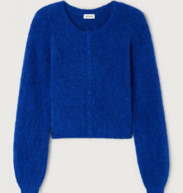 American Vintage Cardigan 'Niby' - Bleu Roi Chine - Nib19C - American Vintage