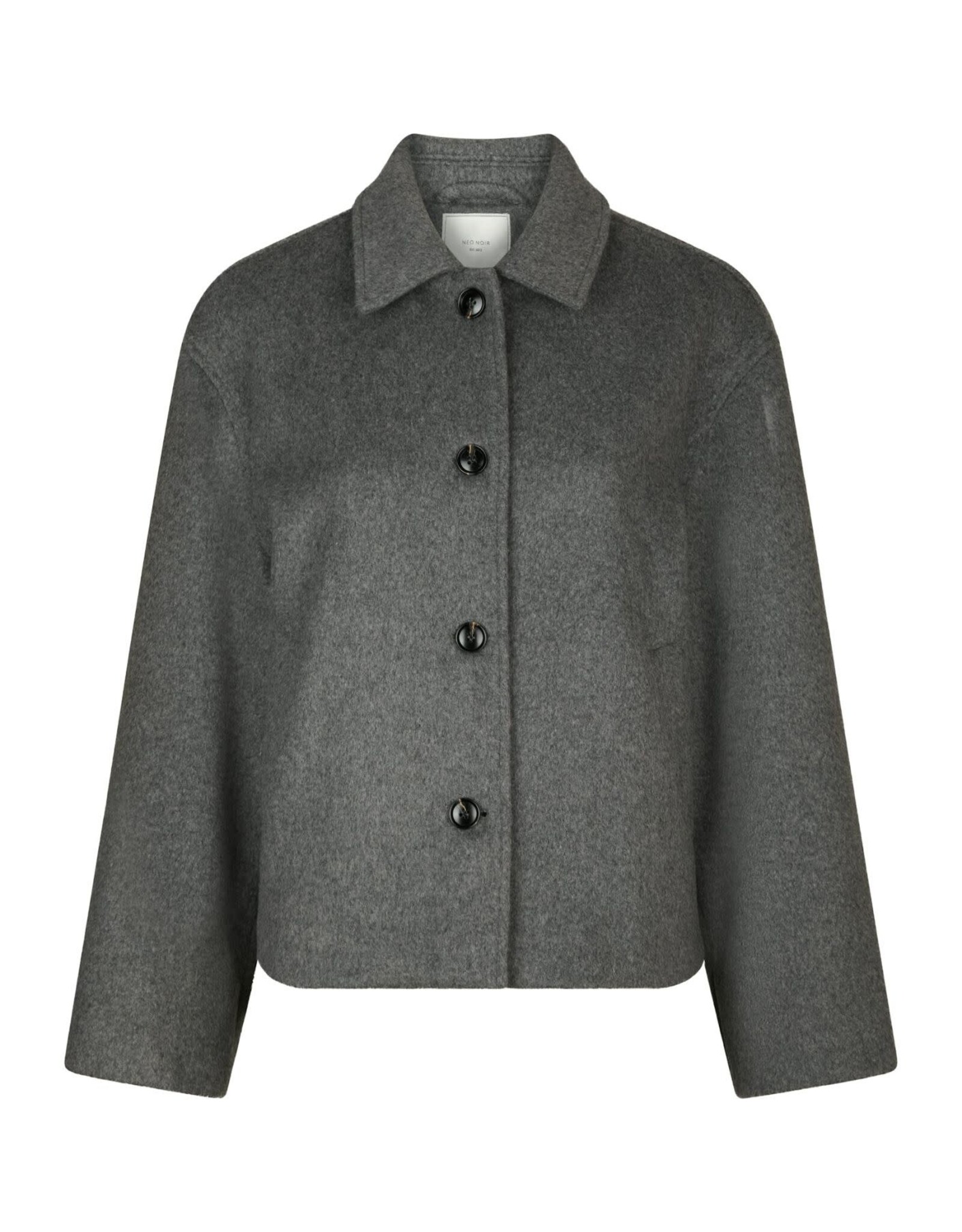 Korte Mantel 'Hamra' - Grey Melange - Neo Noir