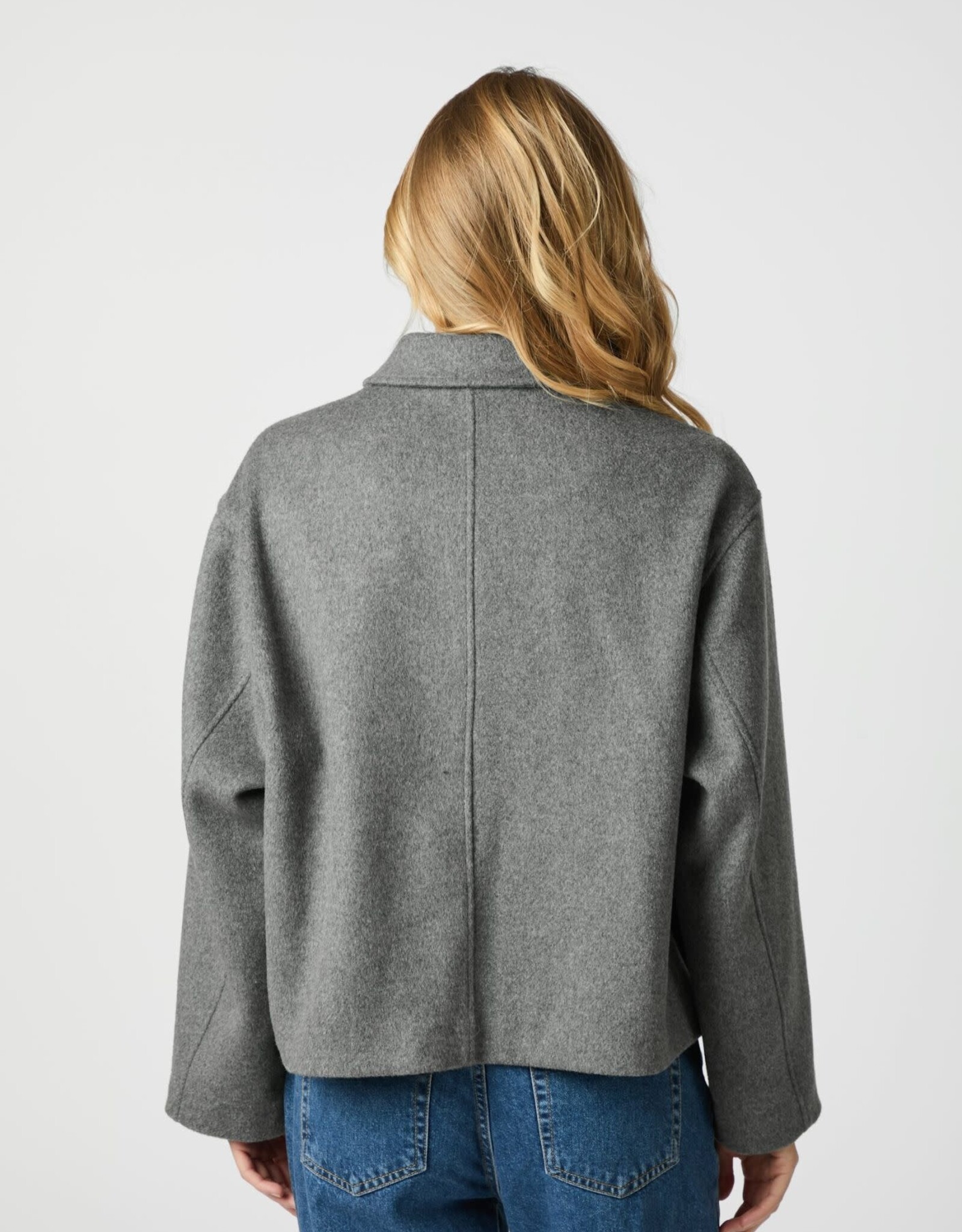 Korte Mantel 'Hamra' - Grey Melange - Neo Noir