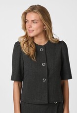 Blazer-Blouse 'Xanthe' - Dark Grey - Neo Noir
