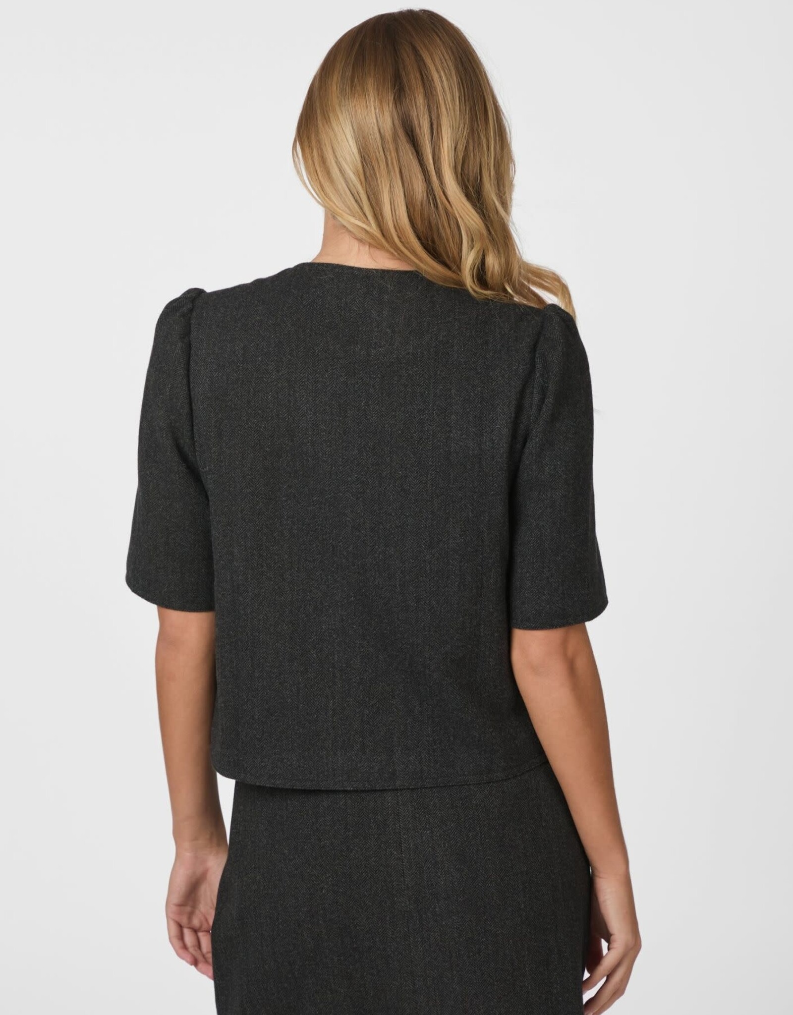 Blazer-Blouse 'Xanthe' - Dark Grey - Neo Noir