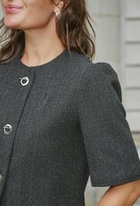 Blazer-Blouse 'Xanthe' - Dark Grey - Neo Noir
