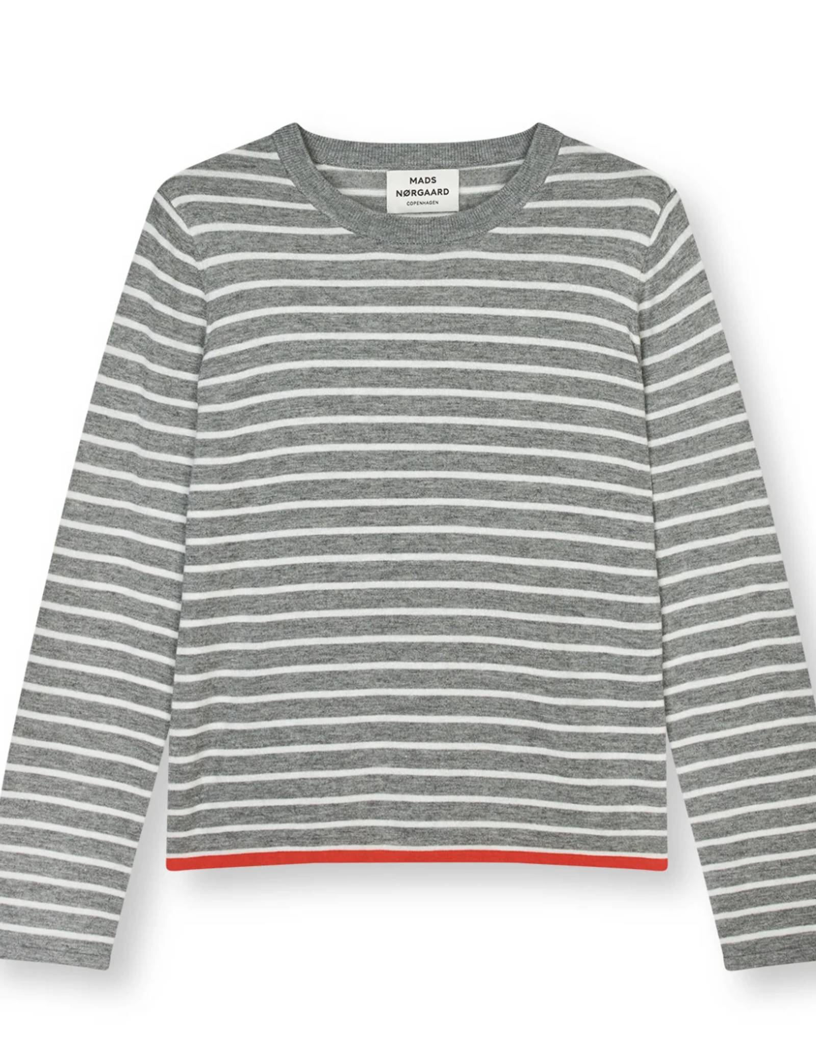 Mads Norgaard Pull 'Ivy' - Grey Melange/Vanilla Ice - Mads Norgaard