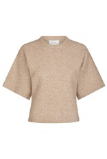 Pull Korte Mouw 'Asha' - Sand Melange - Neo Noir