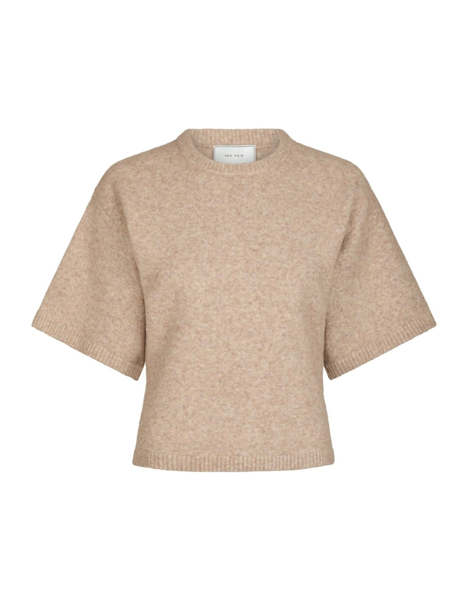 Pull Korte Mouw 'Asha' - Sand Melange - Neo Noir
