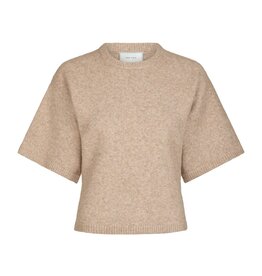 Pull Korte Mouw 'Asha' - Sand Melange - Neo Noir