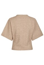 Pull Korte Mouw 'Asha' - Sand Melange - Neo Noir