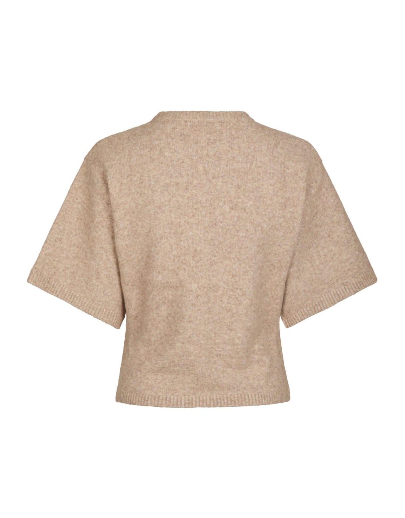 Pull Korte Mouw 'Asha' - Sand Melange - Neo Noir