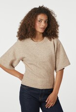 Pull Korte Mouw 'Asha' - Sand Melange - Neo Noir